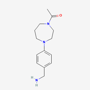 1-{4-[4-(Aminomethyl)phenyl]-1,4-diazepan-1-yl}ethan-1-one