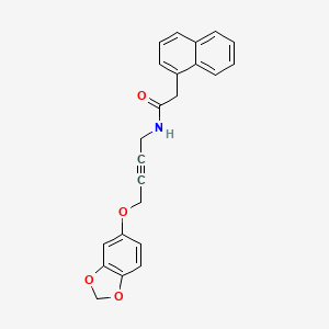 N-(4-(benzo[d][1,3]dioxol-5-yloxy)but-2-yn-1-yl)-2-(naphthalen-1-yl)acetamide