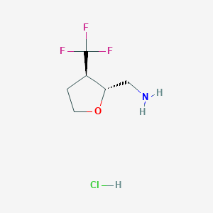 [(2R,3R)-3-(Trifluoromethyl)oxolan-2-yl]methanamine;hydrochloride