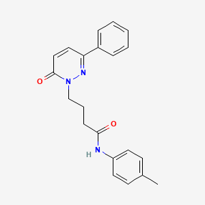 molecular formula C21H21N3O2 B2778753 4-(6-氧代-3-苯基吡啶并[6H]-1(6H)-基)-N-(对甲苯基)丁酰胺 CAS No. 953158-68-4