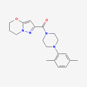 (6,7-dihydro-5H-pyrazolo[5,1-b][1,3]oxazin-2-yl)(4-(2,5-dimethylphenyl)piperazin-1-yl)methanone