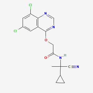 molecular formula C16H14Cl2N4O2 B2778763 N-(1-cyano-1-cyclopropylethyl)-2-(6,8-dichloroquinazolin-4-yl)oxyacetamide CAS No. 879335-16-7