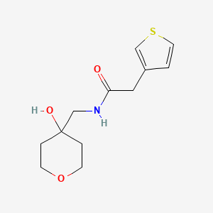 molecular formula C12H17NO3S B2778771 N-((4-羟基四氢-2H-吡喃-4-基)甲基)-2-(噻吩-3-基)乙酰胺 CAS No. 1541926-35-5