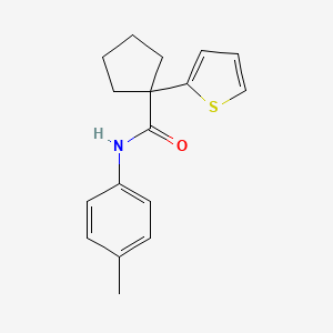 molecular formula C17H19NOS B2778774 1-(thiophen-2-yl)-N-(p-tolyl)cyclopentanecarboxamide CAS No. 1049574-48-2