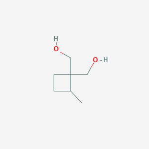 molecular formula C7H14O2 B2778792 [1-(Hydroxymethyl)-2-methylcyclobutyl]methanol CAS No. 2319722-70-6
