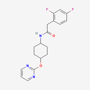 molecular formula C18H19F2N3O2 B2778800 2-(2,4-二氟苯基)-N-((1r,4r)-4-(嘧啶-2-基氧基)环己基)乙酰胺 CAS No. 2034318-70-0