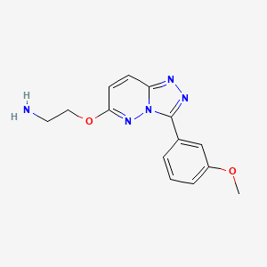molecular formula C14H15N5O2 B2778804 (2-{[3-(3-甲氧苯基)[1,2,4]三唑并[4,3-b]吡啶-6-基]氧基}乙基)胺 CAS No. 1204298-34-9
