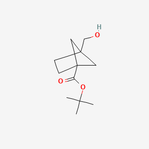 molecular formula C12H20O3 B2778814 Tert-butyl 4-(hydroxymethyl)bicyclo[2.1.1]hexane-1-carboxylate CAS No. 122699-64-3