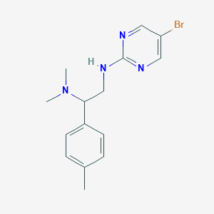 molecular formula C15H19BrN4 B2778817 N'-(5-Bromopyrimidin-2-yl)-N,N-dimethyl-1-(4-methylphenyl)ethane-1,2-diamine CAS No. 2379970-97-3