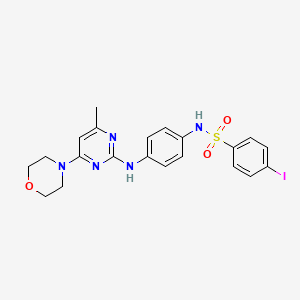 molecular formula C21H22IN5O3S B2778832 4-碘-N-(4-((4-甲基-6-吗啉基嘧啶-2-基)氨基)苯基)苯磺酰胺 CAS No. 946299-50-9