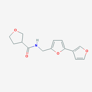 molecular formula C14H15NO4 B2778837 N-([2,3'-bifuran]-5-ylmethyl)tetrahydrofuran-3-carboxamide CAS No. 2034566-65-7