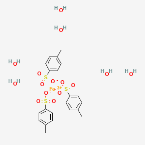 molecular formula C21H33FeO15S3 B2778848 Iron(III) p-toluenesulfonate hexahydrate CAS No. 312619-41-3