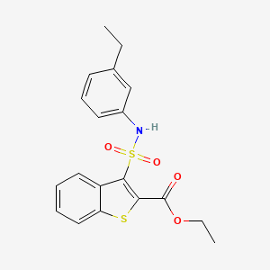 molecular formula C19H19NO4S2 B2778852 Ethyl 3-[(3-ethylphenyl)sulfamoyl]-1-benzothiophene-2-carboxylate CAS No. 932464-28-3