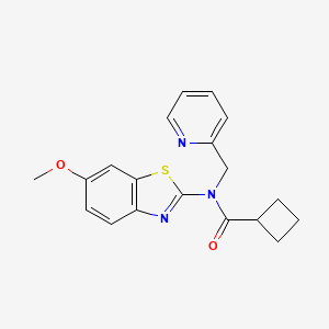 N-(6-methoxybenzo[d]thiazol-2-yl)-N-(pyridin-2-ylmethyl)cyclobutanecarboxamide