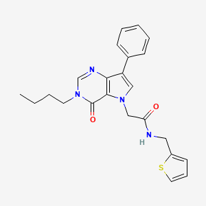 2-(3-butyl-4-oxo-7-phenyl-3,4-dihydro-5H-pyrrolo[3,2-d]pyrimidin-5-yl)-N-(thiophen-2-ylmethyl)acetamide