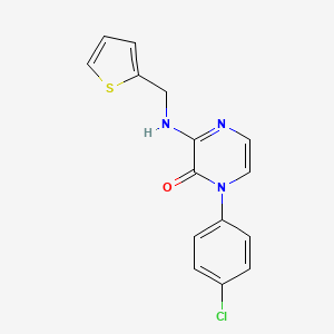 molecular formula C15H12ClN3OS B2778869 1-(4-chlorophenyl)-3-[(2-thienylmethyl)amino]pyrazin-2(1H)-one CAS No. 1030117-40-8