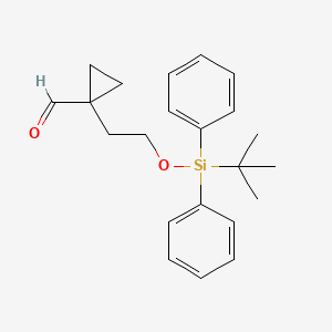 molecular formula C22H28O2Si B2778870 1-[2-[叔丁基(二苯基)硅基氧基]乙基]环丙烷-1-甲醛 CAS No. 144543-39-5