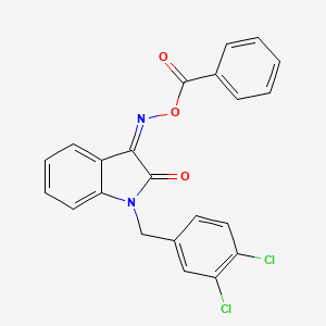 molecular formula C22H14Cl2N2O3 B2778897 [(Z)-[1-[(3,4-dichlorophenyl)methyl]-2-oxoindol-3-ylidene]amino] benzoate CAS No. 477853-33-1