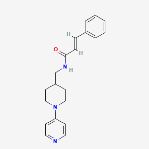 molecular formula C20H23N3O B2778899 N-((1-(吡啶-4-基)哌嗪-4-基)甲基)肉桂酰胺 CAS No. 2035036-01-0