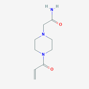 molecular formula C9H15N3O2 B2778902 2-(4-Prop-2-enoylpiperazin-1-yl)acetamide CAS No. 2145797-72-2