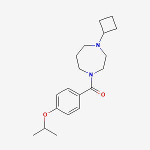 molecular formula C19H28N2O2 B2778903 (4-Cyclobutyl-1,4-diazepan-1-yl)(4-isopropoxyphenyl)methanone CAS No. 2309537-74-2