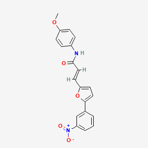 molecular formula C20H16N2O5 B2778911 N-(4-Methoxyphenyl)-3-(5-(3-nitrophenyl)-2-furyl)-2-propenamide CAS No. 853351-16-3