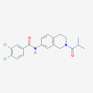 molecular formula C20H20Cl2N2O2 B2778919 3,4-二氯-N-(2-异丁酰-1,2,3,4-四氢异喹啉-7-基)苯甲酰胺 CAS No. 955663-95-3