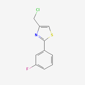 molecular formula C10H7ClFNS B2778925 4-(氯甲基)-2-(3-氟苯基)-1,3-噻唑 CAS No. 953736-97-5