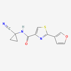 molecular formula C12H9N3O2S B2778930 N-(1-cyanocyclopropyl)-2-(furan-3-yl)-1,3-thiazole-4-carboxamide CAS No. 1355545-77-5