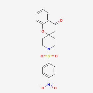 molecular formula C19H18N2O6S B2778932 1'-((4-Nitrophenyl)sulfonyl)spiro[chroman-2,4'-piperidin]-4-one CAS No. 877811-46-6