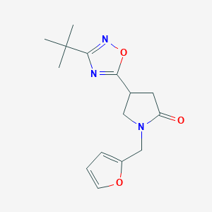 molecular formula C15H19N3O3 B2778934 4-(3-(Tert-butyl)-1,2,4-oxadiazol-5-yl)-1-(furan-2-ylmethyl)pyrrolidin-2-one CAS No. 1171683-56-9