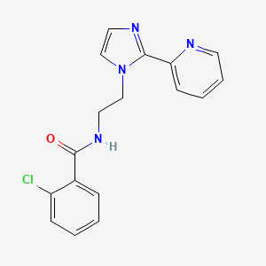 2-chloro-N-(2-(2-(pyridin-2-yl)-1H-imidazol-1-yl)ethyl)benzamide