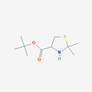 molecular formula C10H19NO2S B2778937 Tert-butyl 2,2-dimethyl-1,3-thiazolidine-4-carboxylate CAS No. 2248267-76-5