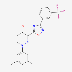 1-(3,5-Dimethylphenyl)-3-{3-[3-(trifluoromethyl)phenyl]-1,2,4-oxadiazol-5-yl}-1,4-dihydropyridazin-4-one