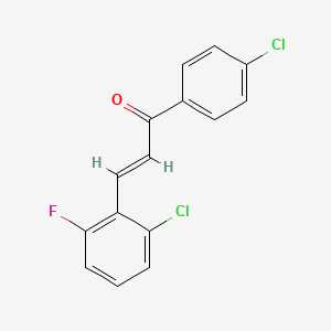 molecular formula C15H9Cl2FO B2778957 (2E)-3-(2-Chloro-6-fluorophenyl)-1-(4-chlorophenyl)prop-2-en-1-one CAS No. 494762-08-2