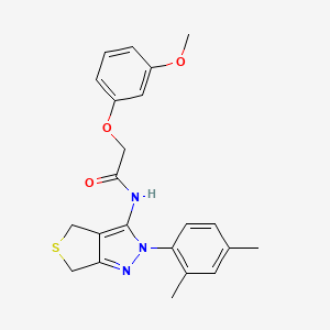 molecular formula C22H23N3O3S B2778969 N-[2-(2,4-dimethylphenyl)-4,6-dihydrothieno[3,4-c]pyrazol-3-yl]-2-(3-methoxyphenoxy)acetamide CAS No. 893954-62-6