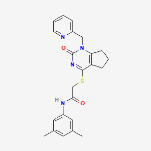N-(3,5-dimethylphenyl)-2-((2-oxo-1-(pyridin-2-ylmethyl)-2,5,6,7-tetrahydro-1H-cyclopenta[d]pyrimidin-4-yl)thio)acetamide
