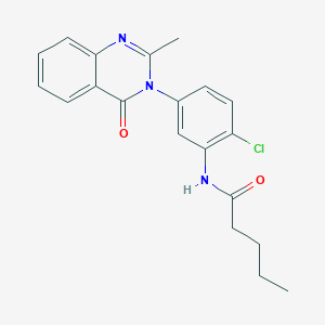 molecular formula C20H20ClN3O2 B2778977 N-(2-氯-5-(2-甲基-4-氧代喹唑啉-3(4H)-基)苯基)戊酰胺 CAS No. 899980-06-4