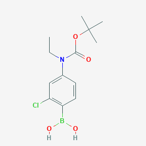 molecular formula C13H19BClNO4 B2778990 4-(N-BOC-N-ethylamino)-2-chlorophenylboronic acid CAS No. 2377606-08-9