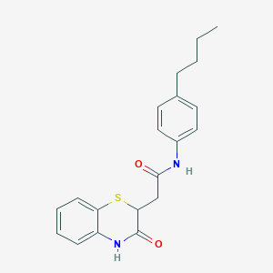 molecular formula C20H22N2O2S B2778993 N-(4-丁基苯基)-2-(3-氧代-3,4-二氢-2H-1,4-苯并噻嗪-2-基)乙酰胺 CAS No. 1105245-84-8
