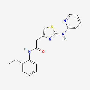 N-(2-ethylphenyl)-2-(2-(pyridin-2-ylamino)thiazol-4-yl)acetamide