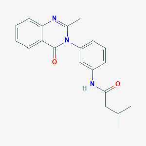 molecular formula C20H21N3O2 B2778997 3-methyl-N-[3-(2-methyl-4-oxoquinazolin-3-yl)phenyl]butanamide CAS No. 903329-14-6