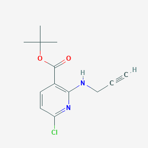 molecular formula C13H15ClN2O2 B2778998 Tert-butyl 6-chloro-2-(prop-2-ynylamino)pyridine-3-carboxylate CAS No. 2248328-58-5