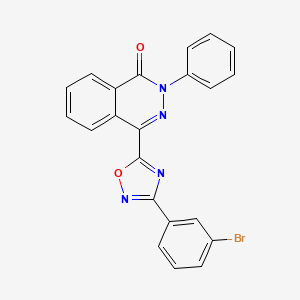 molecular formula C22H13BrN4O2 B2778999 4-[3-(3-溴苯基)-1,2,4-噁二唑-5-基]-2-苯基邻苯骈并[1,2H]-酮 CAS No. 1291862-31-1