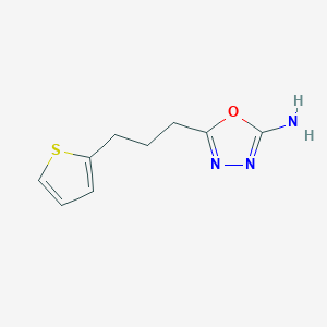 5-[3-(Thiophen-2-yl)propyl]-1,3,4-oxadiazol-2-amine