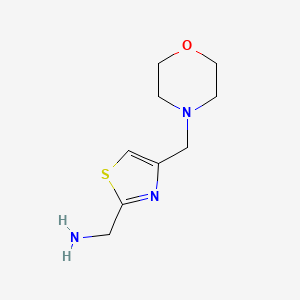 molecular formula C9H15N3OS B2779017 [4-(Morpholin-4-ylmethyl)-1,3-thiazol-2-yl]methanamine CAS No. 933748-62-0