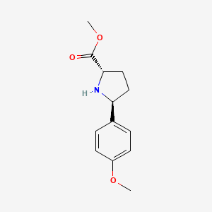 molecular formula C13H17NO3 B2779018 Methyl (2S,5S)-5-(4-methoxyphenyl)pyrrolidine-2-carboxylate CAS No. 2248201-51-4