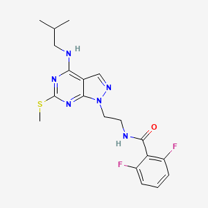 2,6-difluoro-N-(2-(4-(isobutylamino)-6-(methylthio)-1H-pyrazolo[3,4-d]pyrimidin-1-yl)ethyl)benzamide