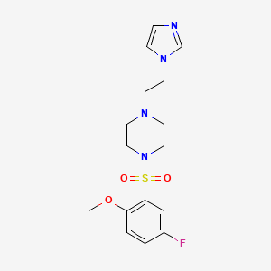 1-(2-(1H-imidazol-1-yl)ethyl)-4-((5-fluoro-2-methoxyphenyl)sulfonyl)piperazine