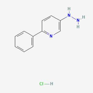 5-Hydrazino-2-phenylpyridine hydrochloride